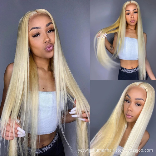 Raw Brazilian Virgin Cheap 613 Honey Blonde Human Hair Wigs Hd Full Lace Front Wig For Black Women Lace Frontal Human Hair Wig
